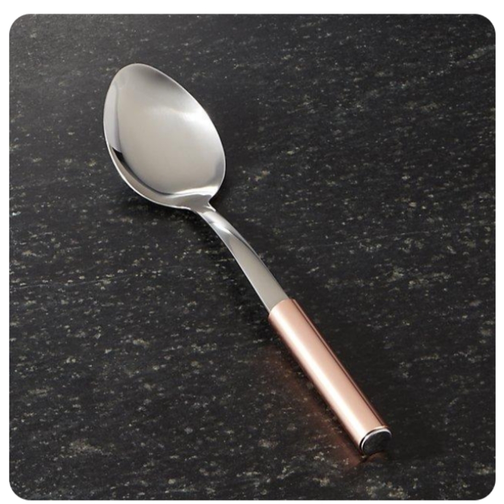 Stainless Steel Serving Spoon with Copper Handle